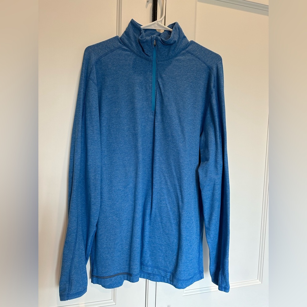 Men's Lululemon 1/4 zip Long Sleeve XL Blue Heather